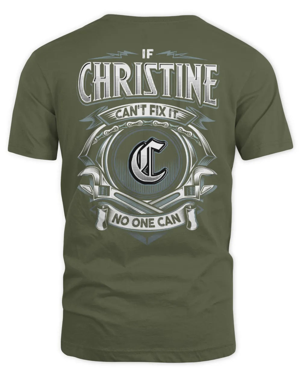 CHRISTINE AP81-K4-626 - Personalized Ahmed Quote Apparel “If Ahmed Can't Fix It, No One Can” - Unisex Standard T-Shirt - Military Green