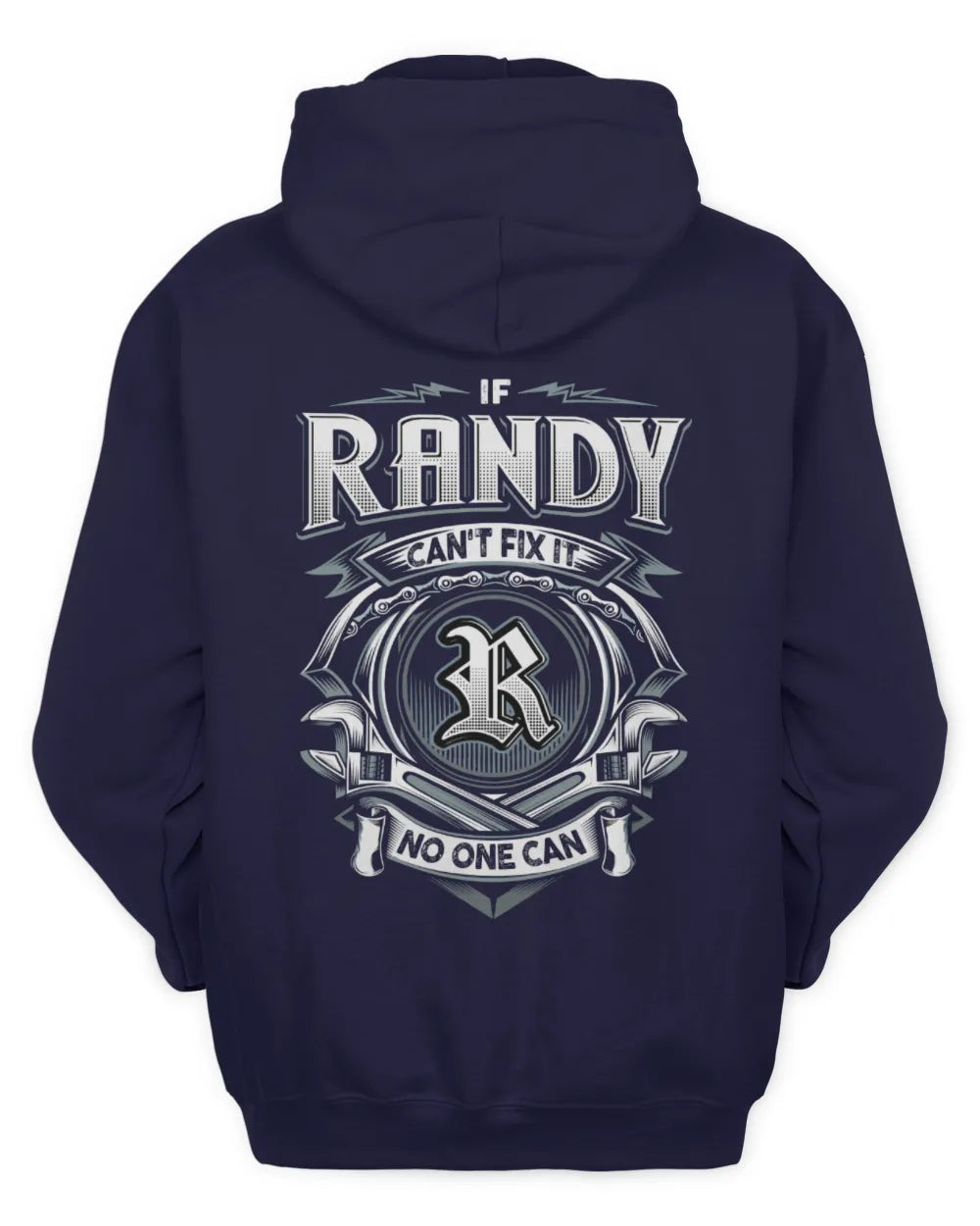 RANDY AP81-K4-626 - Personalized Ahmed Quote Apparel “If Ahmed Can't Fix It, No One Can” - Unisex Hoodie - Navy