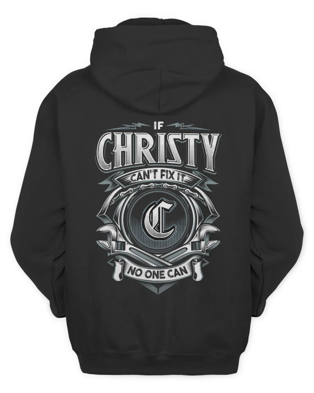 CHRISTY AP81-K4-626 - Personalized Ahmed Quote Apparel “If Ahmed Can't Fix It, No One Can” - Unisex Hoodie - Black