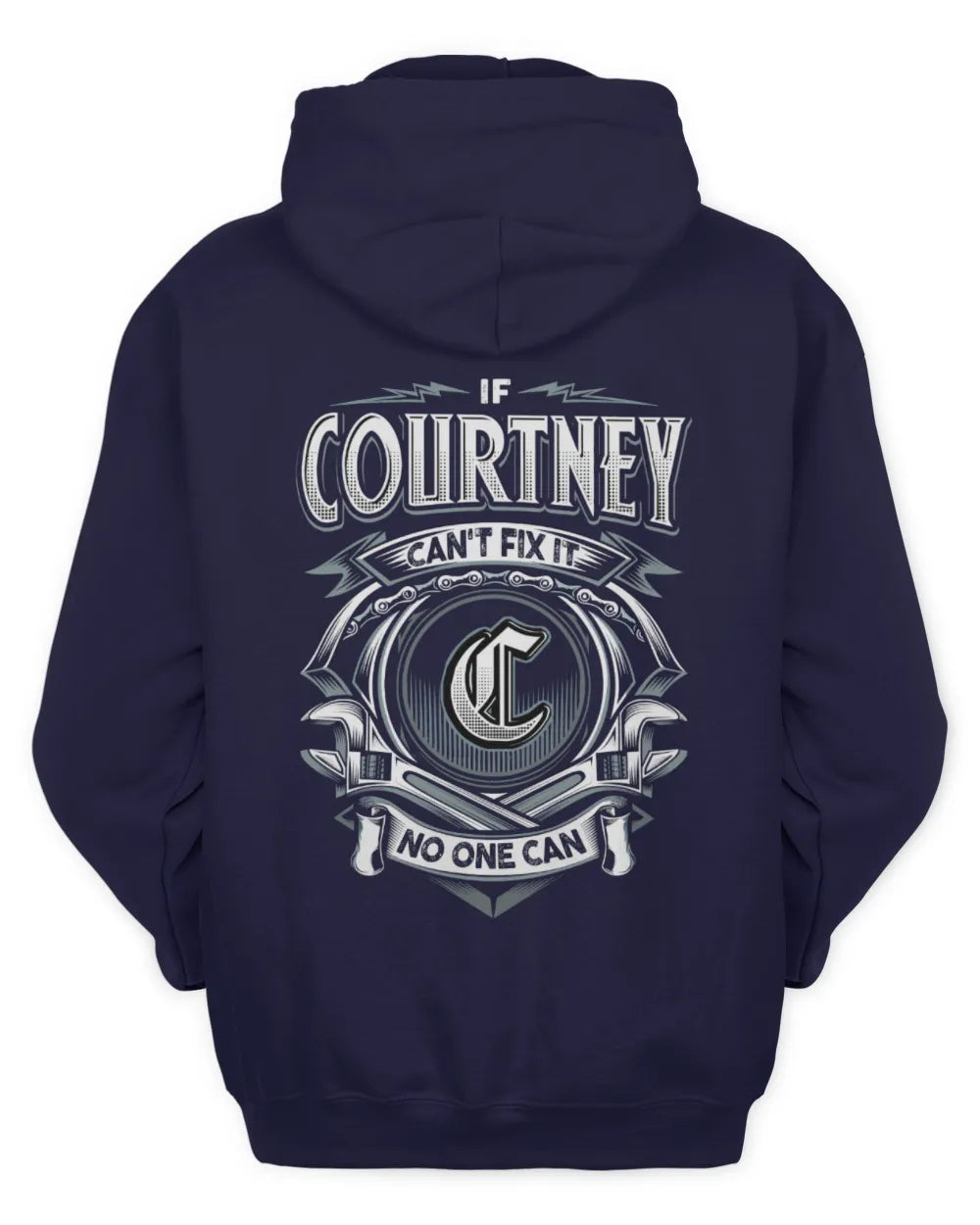 COURTNEY AP81-K4-626 - Personalized Ahmed Quote Apparel “If Ahmed Can't Fix It, No One Can” - Unisex Hoodie - Navy
