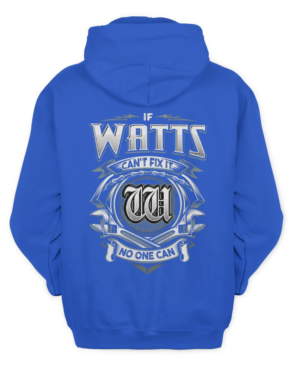 WATTS AP81-K4-626 - Personalized Ahmed Quote Apparel “If Ahmed Can't Fix It, No One Can” - Unisex Hoodie - Royal