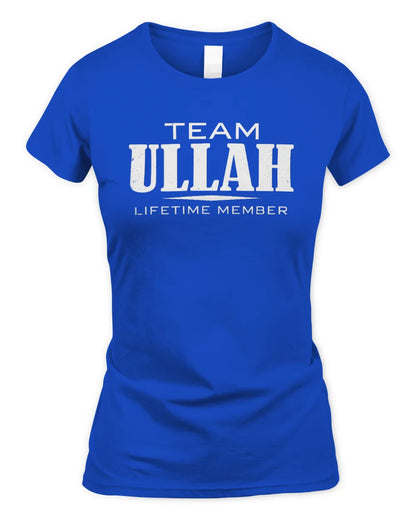 ULLAH BL62-K4-128 - Personalized “Team NAME Lifetime Member” - Women's Standard T-Shirt - Royal
