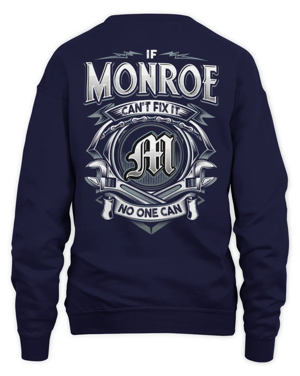 MONROE AP81-K4-626 - Personalized Ahmed Quote Apparel “If Ahmed Can't Fix It, No One Can” - Unisex Sweatshirt - Navy
