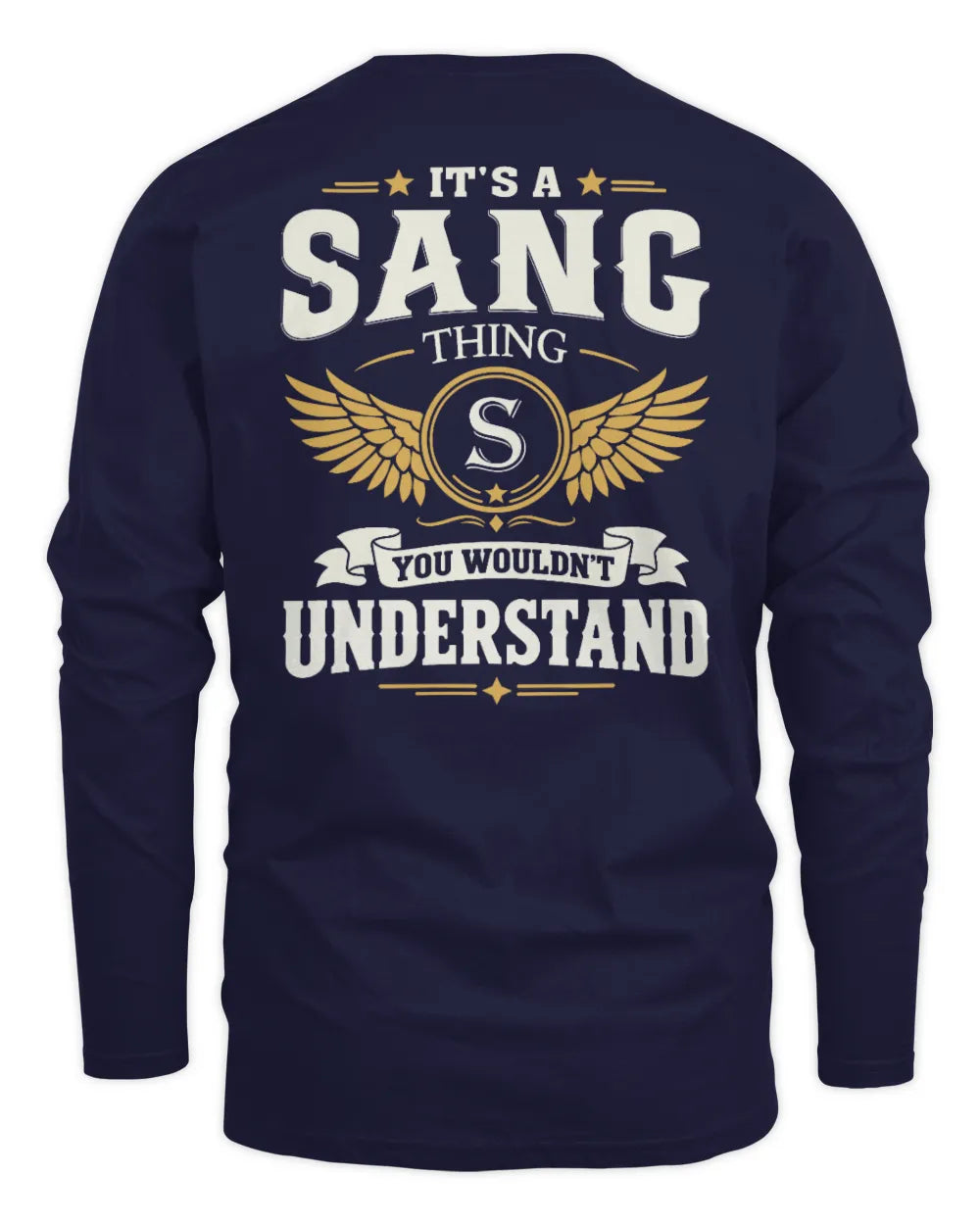 SANG KT06-M008 It’s a [NAME] Thing – You Wouldn’t Understand | Personalized Vintage T-Shirt - Men's Long Sleeved T-Shirt - Navy