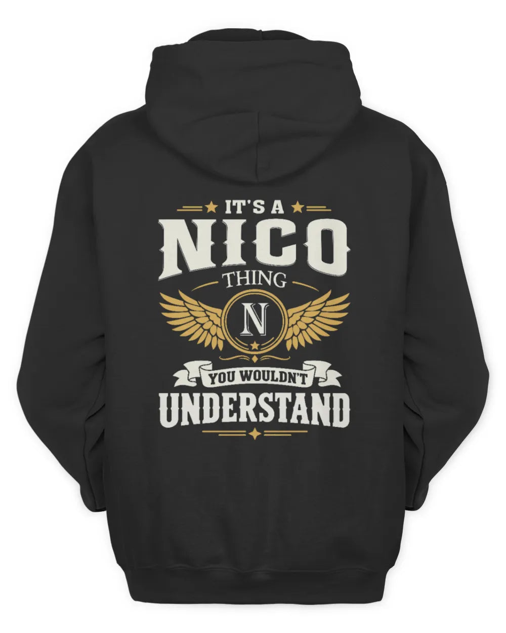 NICO KT06-M008 It’s a [NAME] Thing – You Wouldn’t Understand | Personalized Vintage T-Shirt - Unisex Hoodie - Black