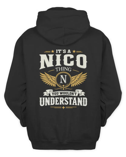 NICO KT06-M008 It’s a [NAME] Thing – You Wouldn’t Understand | Personalized Vintage T-Shirt - Unisex Hoodie - Black