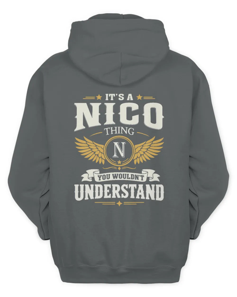 NICO KT06-M008 It’s a [NAME] Thing – You Wouldn’t Understand | Personalized Vintage T-Shirt - Unisex Hoodie - Charcoal