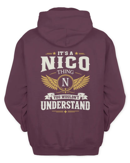 NICO KT06-M008 It’s a [NAME] Thing – You Wouldn’t Understand | Personalized Vintage T-Shirt - Unisex Hoodie - Maroon