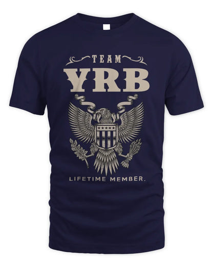 YRB TP06-K82 – Personalized Classic Style Apparel “Team NAME Lifetime Member” - Unisex Standard T-Shirt - Navy