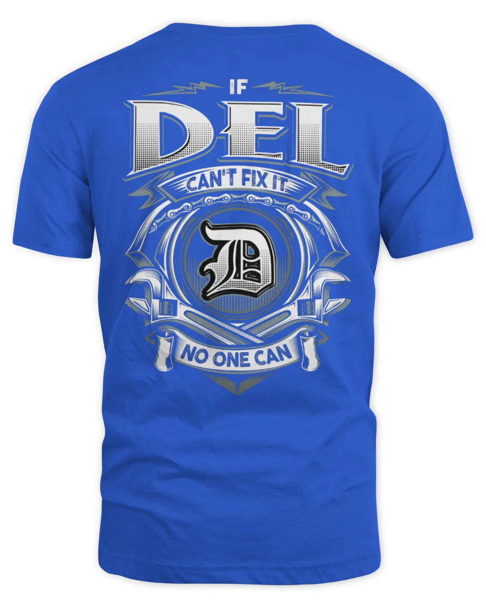 DEL AP81-K4-626 - Personalized Ahmed Quote Apparel “If Ahmed Can't Fix It, No One Can” - Unisex Standard T-Shirt - Royal