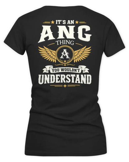 ANG KT06-M008 It’s a [NAME] Thing – You Wouldn’t Understand | Personalized Vintage T-Shirt - Women's V-Neck T-Shirt - Black