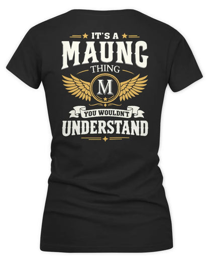 MAUNG KT06-M008 It’s a [NAME] Thing – You Wouldn’t Understand | Personalized Vintage T-Shirt - Women's V-Neck T-Shirt - Black