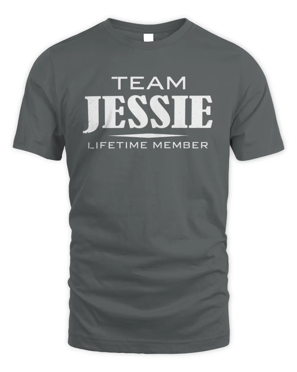 JESSIE BL62-K4-128 - Personalized “Team NAME Lifetime Member” - Unisex Standard T-Shirt - Charcoal