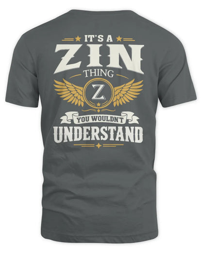 ZIN KT06-M008 It’s a [NAME] Thing – You Wouldn’t Understand | Personalized Vintage T-Shirt - Unisex Standard T-Shirt - Charcoal