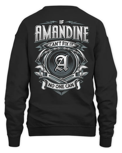 AMANDINE AP81-K4-626 - Personalized Ahmed Quote Apparel “If Ahmed Can't Fix It, No One Can” - Unisex Sweatshirt - Black