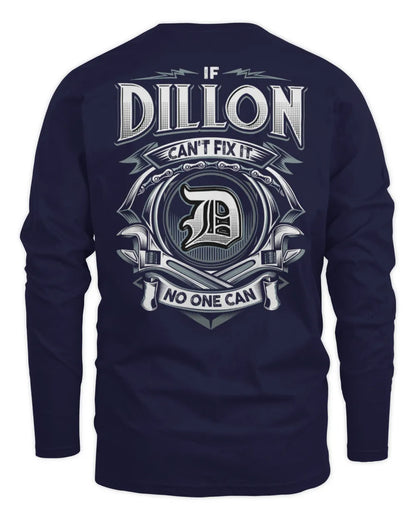 DILLON AP81-K4-626 - Personalized Ahmed Quote Apparel “If Ahmed Can't Fix It, No One Can” - Men's Long Sleeved T-Shirt - Navy