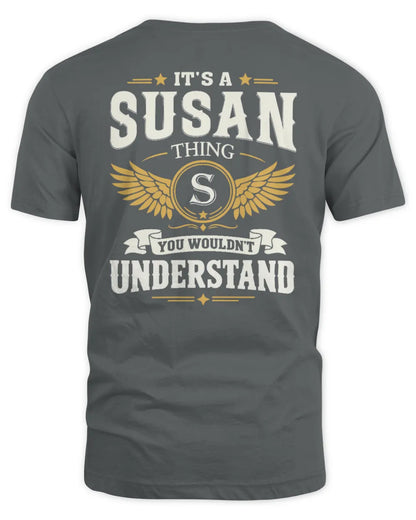 SUSAN KT06-M008 It’s a [NAME] Thing – You Wouldn’t Understand | Personalized Vintage T-Shirt - Unisex Standard T-Shirt - Charcoal