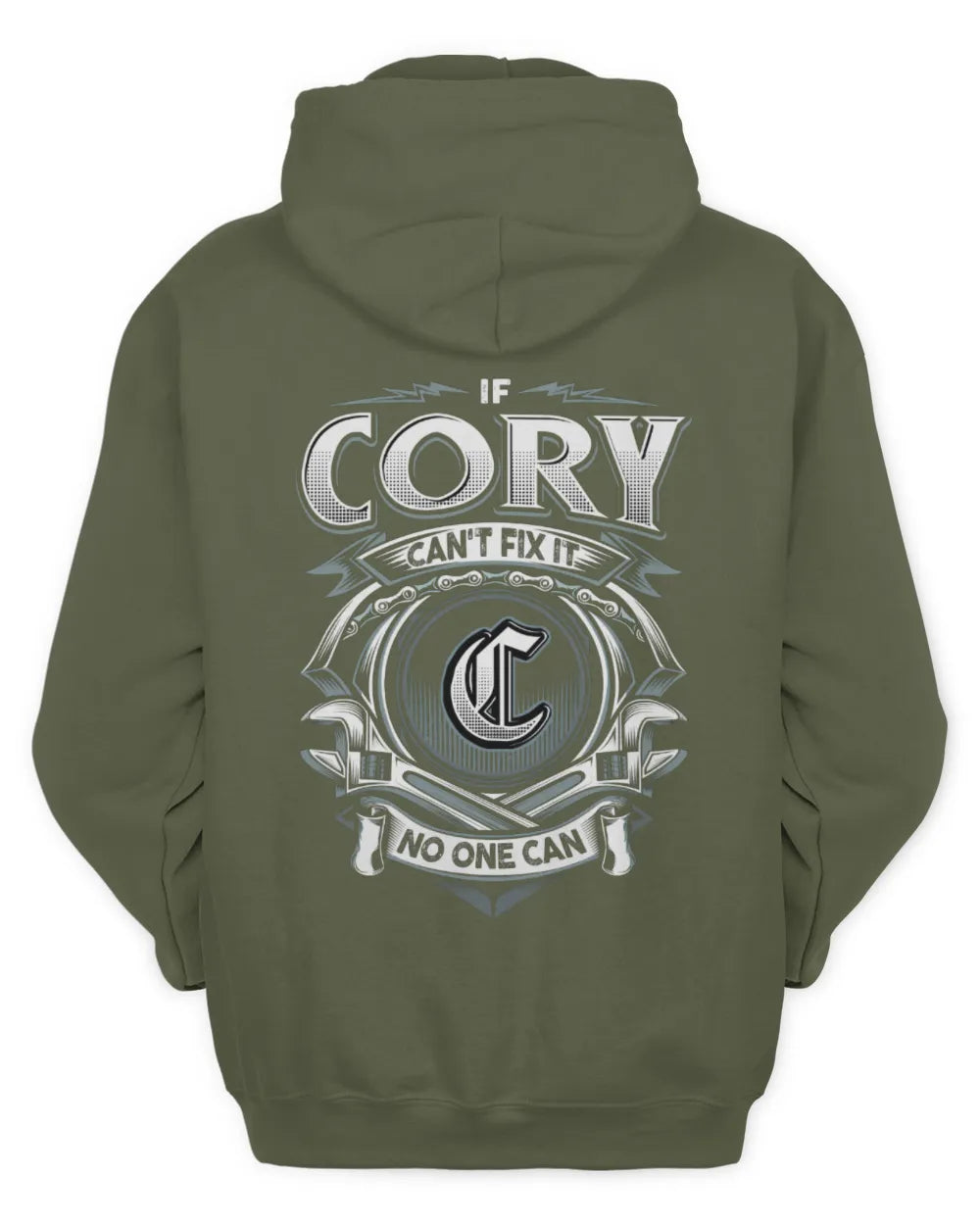 CORY AP81-K4-626 - Personalized Ahmed Quote Apparel “If Ahmed Can't Fix It, No One Can” - Unisex Hoodie - Military Green