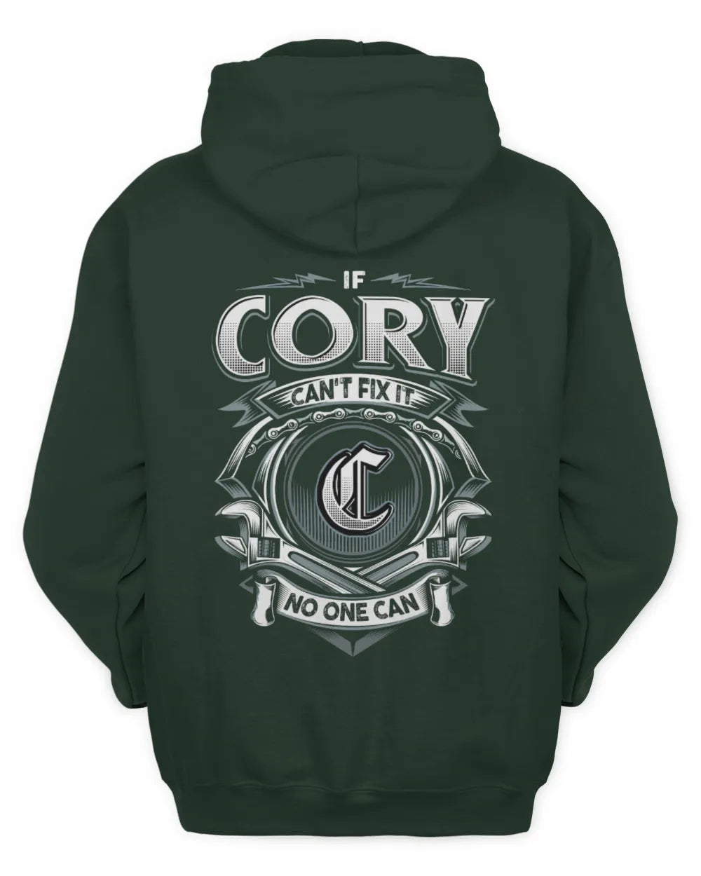 CORY AP81-K4-626 - Personalized Ahmed Quote Apparel “If Ahmed Can't Fix It, No One Can” - Unisex Hoodie - Forest Green