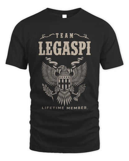LEGASPI TP06-K82 – Personalized Classic Style Apparel “Team NAME Lifetime Member” - Unisex Standard T-Shirt - Black