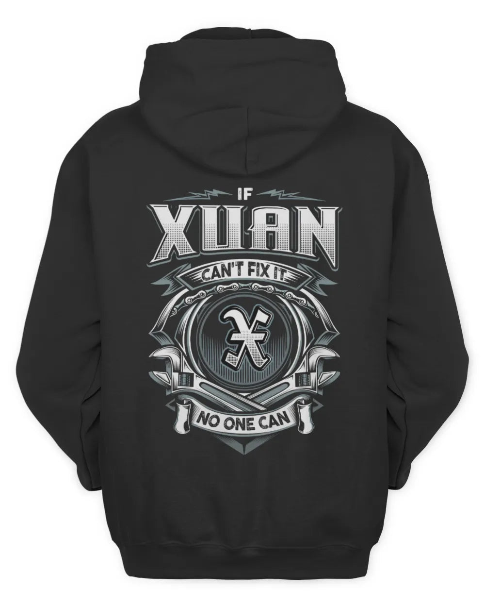 XUAN AP81-K4-626 - Personalized Ahmed Quote Apparel “If Ahmed Can't Fix It, No One Can” - Unisex Hoodie - Black