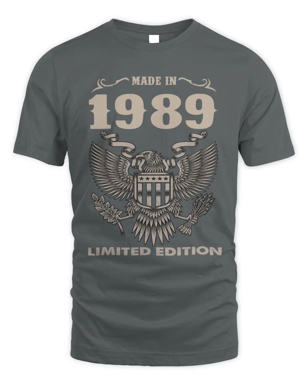 1989 HH89-K2 – Classic Birth Year Limited Edition T-Shirt - Unisex Standard T-Shirt - Charcoal