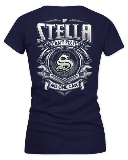 STELLA AP81-K4-626 - Personalized Ahmed Quote Apparel “If Ahmed Can't Fix It, No One Can” - Women's V-Neck T-Shirt - Navy