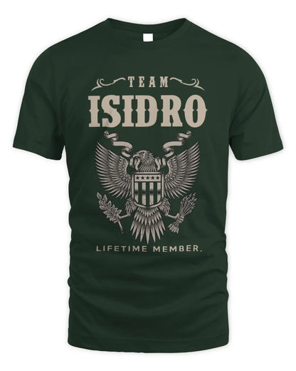ISIDRO TP06-K82 – Personalized Classic Style Apparel “Team NAME Lifetime Member” - Unisex Standard T-Shirt - Forest Green