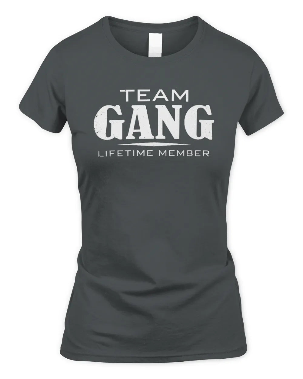 GANG BL62-K4-128 - Personalized “Team NAME Lifetime Member” - Women's Standard T-Shirt - Charcoal