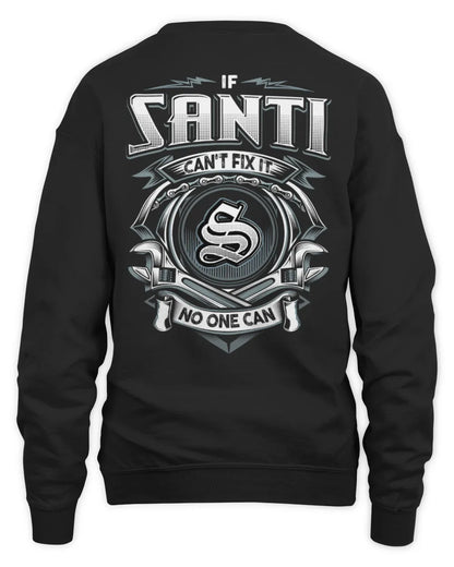 SANTI AP81-K4-626 - Personalized Ahmed Quote Apparel “If Ahmed Can't Fix It, No One Can” - Unisex Sweatshirt - Black