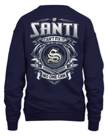 SANTI AP81-K4-626 - Personalized Ahmed Quote Apparel “If Ahmed Can't Fix It, No One Can” - Unisex Sweatshirt - Navy