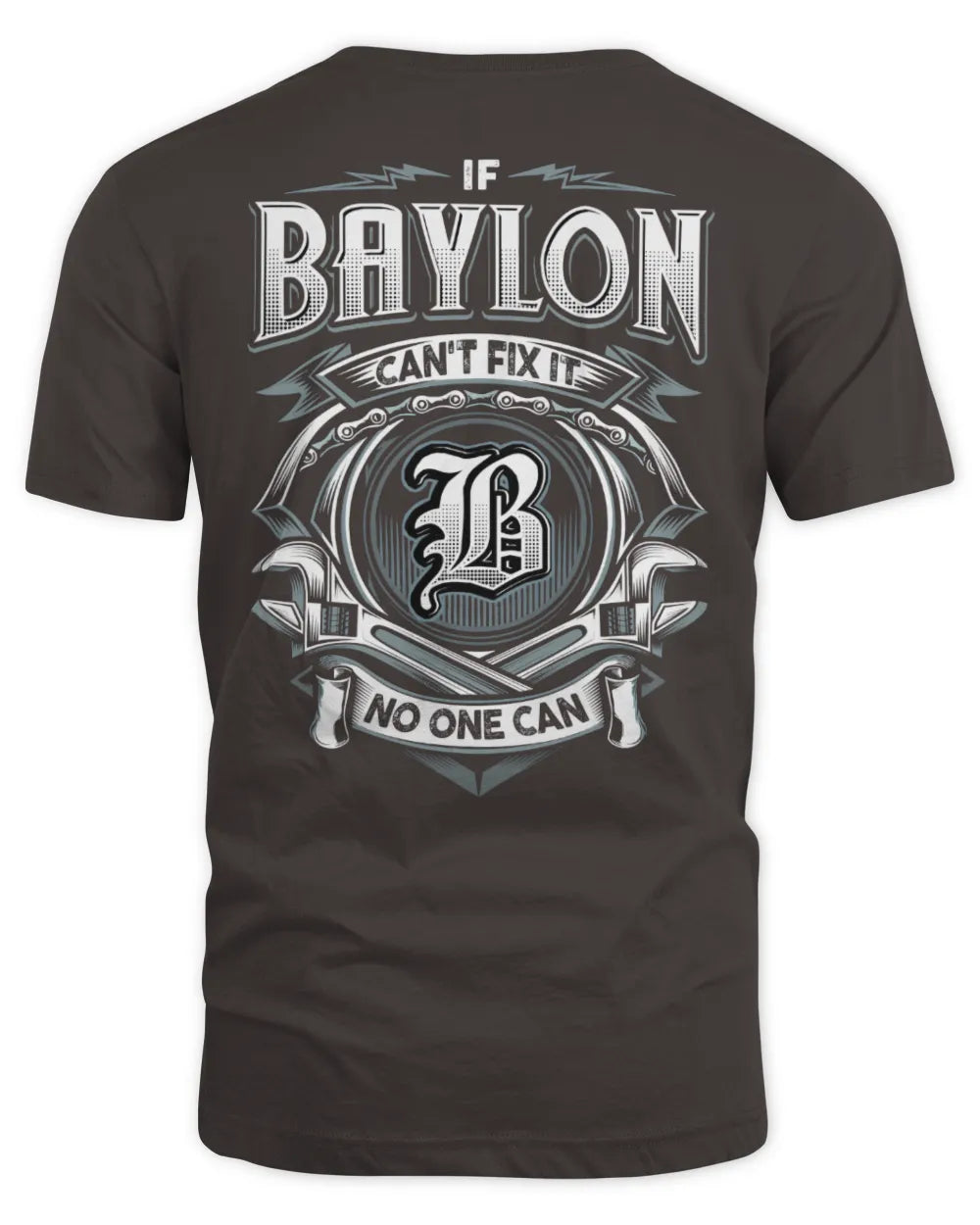 BAYLON AP81-K4-626 - Personalized Ahmed Quote Apparel “If Ahmed Can't Fix It, No One Can” - Unisex Standard T-Shirt - Dark Chocolate