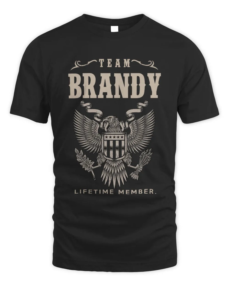 BRANDY TP06-K82 – Personalized Classic Style Apparel “Team NAME Lifetime Member” - Unisex Standard T-Shirt - Black