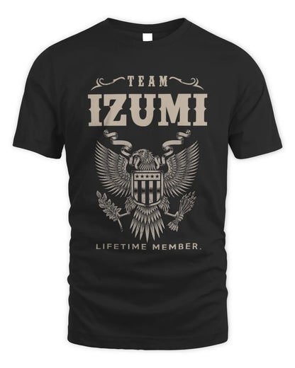 IZUMI TP06-K82 – Personalized Classic Style Apparel “Team NAME Lifetime Member” - Unisex Standard T-Shirt - Black
