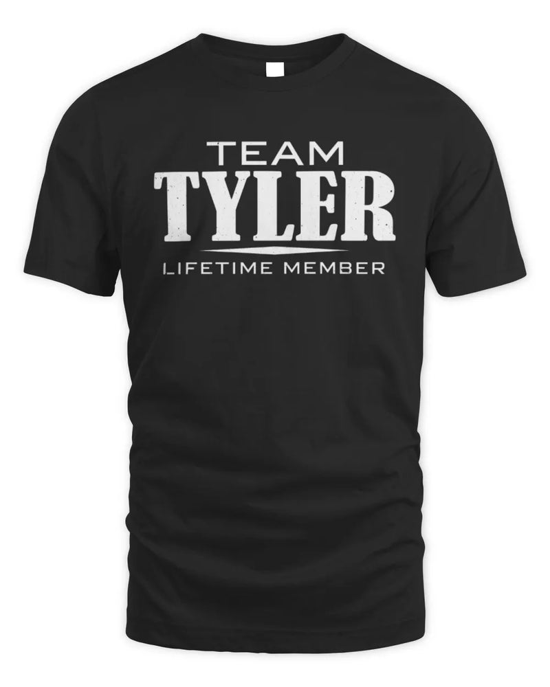 TYLER BL62-K4-128 - Personalized “Team AARON Lifetime Member” - Unisex Standard T-Shirt - Black