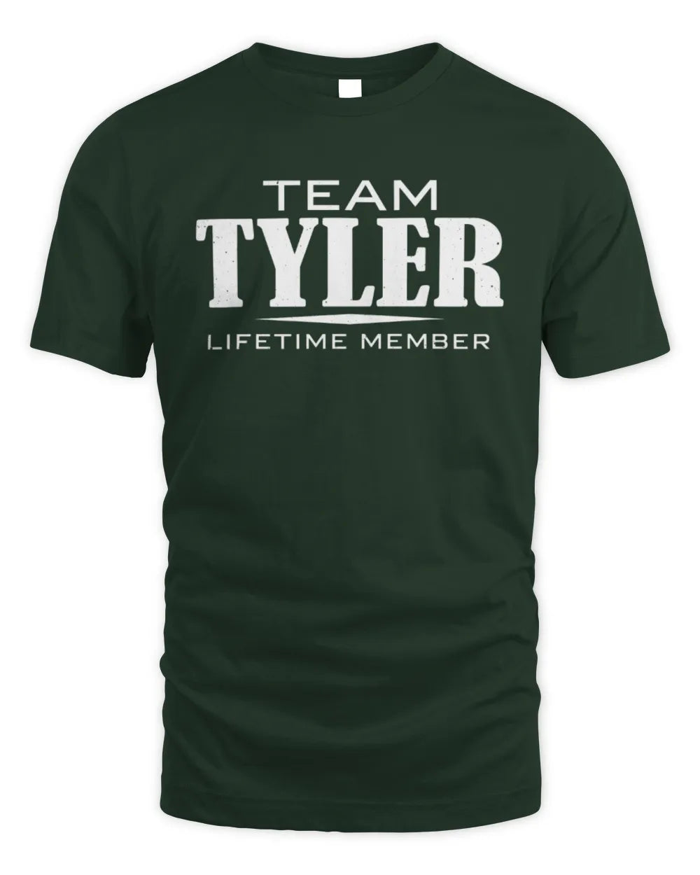 TYLER BL62-K4-128 - Personalized “Team NAME Lifetime Member” - Unisex Standard T-Shirt - Forest Green