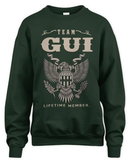 GUI TP06-K82 – Personalized Classic Style Apparel “Team NAME Lifetime Member” - Unisex Sweatshirt - Forest Green