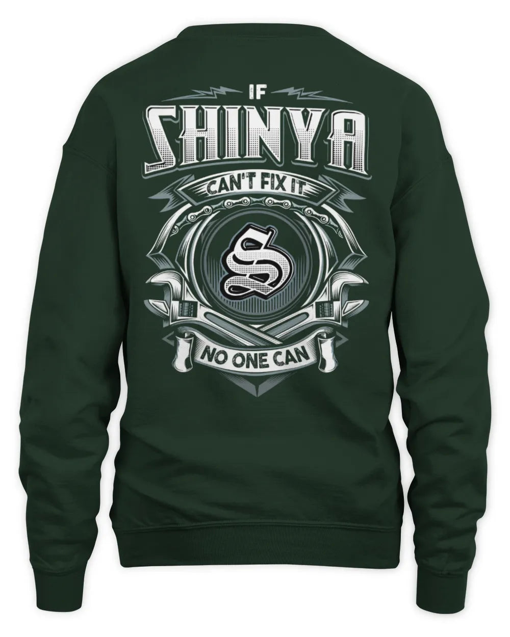 SHINYA AP81-K4-626 - Personalized Ahmed Quote Apparel “If Ahmed Can't Fix It, No One Can” - Unisex Sweatshirt - Forest Green