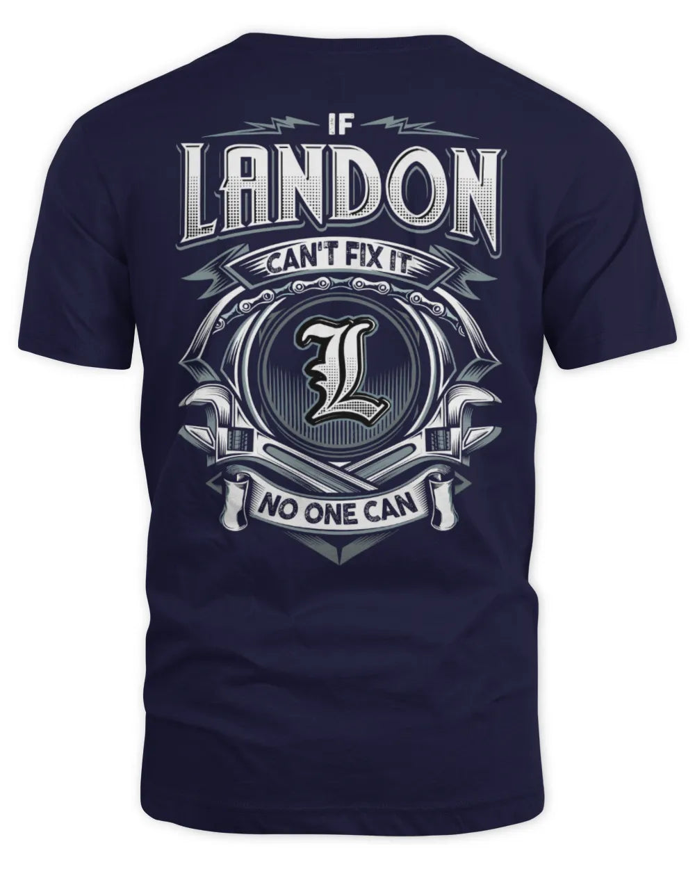 LANDON AP81-K4-626 - Personalized Ahmed Quote Apparel “If Ahmed Can't Fix It, No One Can” - Unisex Standard T-Shirt - Navy