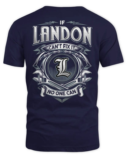 LANDON AP81-K4-626 - Personalized Ahmed Quote Apparel “If Ahmed Can't Fix It, No One Can” - Unisex Standard T-Shirt - Navy