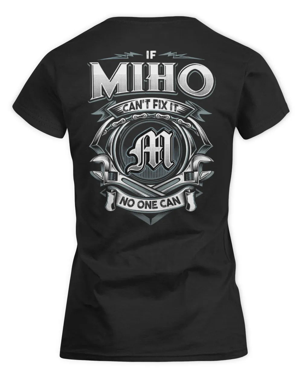 MIHO AP81-K4-626 - Personalized Ahmed Quote Apparel “If Ahmed Can't Fix It, No One Can” - Women's Standard T-Shirt - Black