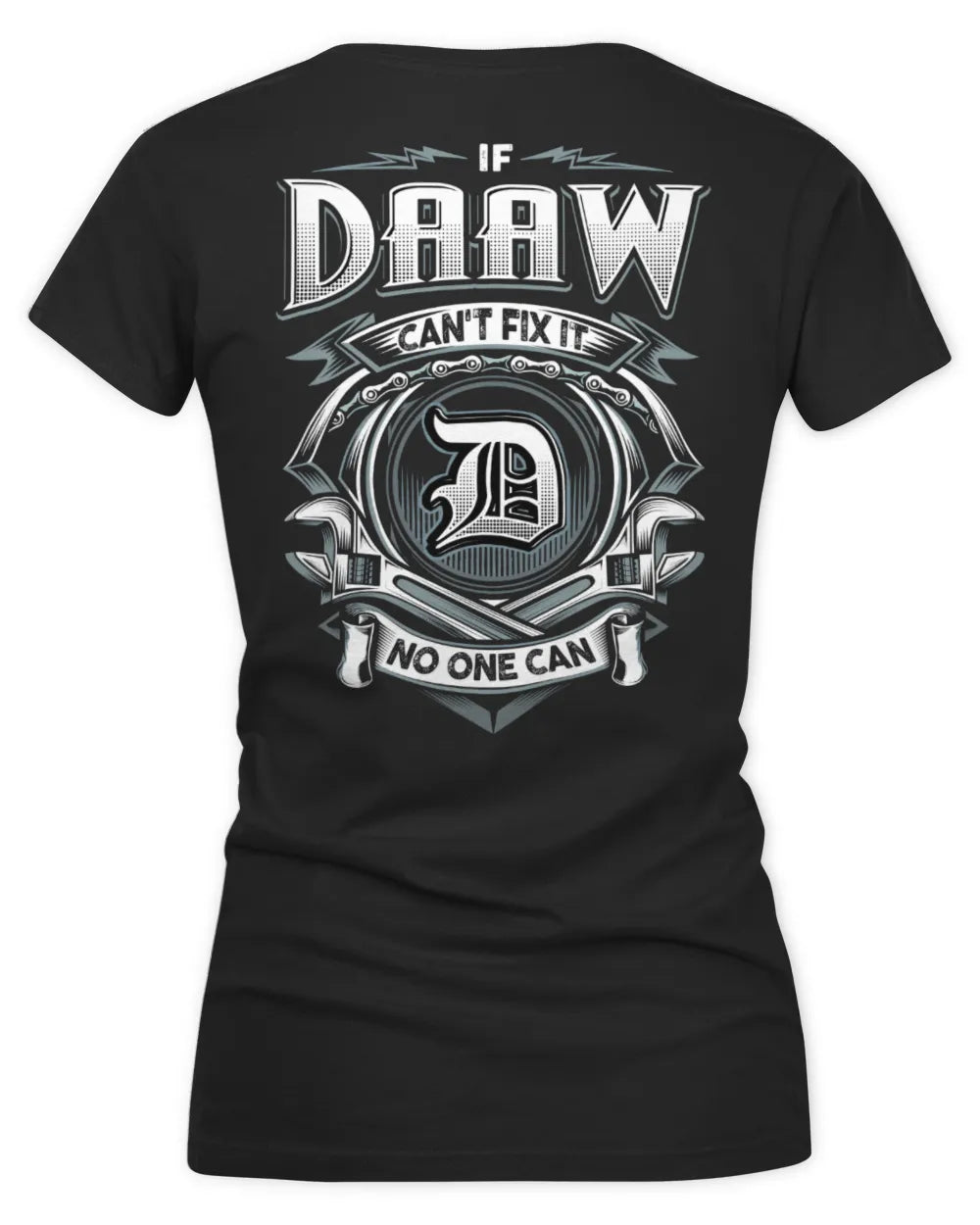DAAW AP81-K4-626 - Personalized Ahmed Quote Apparel “If Ahmed Can't Fix It, No One Can” - Women's V-Neck T-Shirt - Black