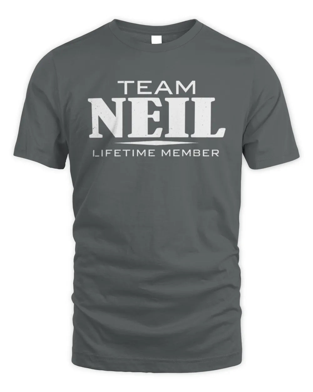 NEIL BL62-K4-128 - Personalized “Team NAME Lifetime Member” - Unisex Standard T-Shirt - Charcoal