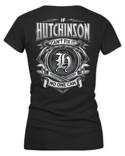 HUTCHINSON AP81-K4-626 - Personalized Ahmed Quote Apparel “If Ahmed Can't Fix It, No One Can” - Women's V-Neck T-Shirt - Black