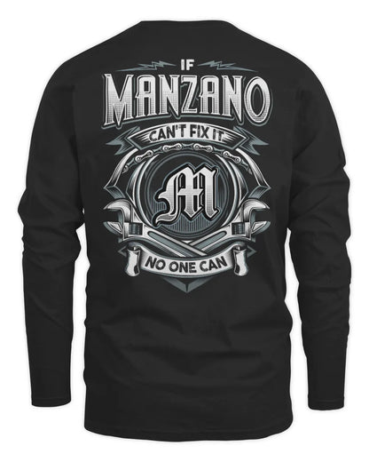 MANZANO AP81-K4-626 - Personalized Ahmed Quote Apparel “If Ahmed Can't Fix It, No One Can” - Men's Long Sleeved T-Shirt - Black