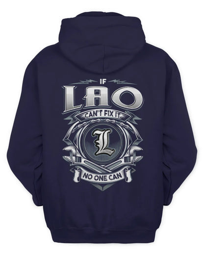 LAO AP81-K4-626 - Personalized Ahmed Quote Apparel “If Ahmed Can't Fix It, No One Can” - Unisex Hoodie - Navy