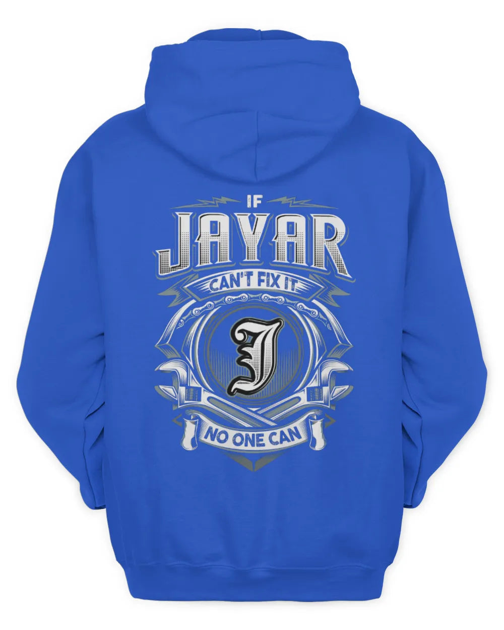 JAYAR AP81-K4-626 - Personalized Ahmed Quote Apparel “If Ahmed Can't Fix It, No One Can” - Unisex Hoodie - Royal