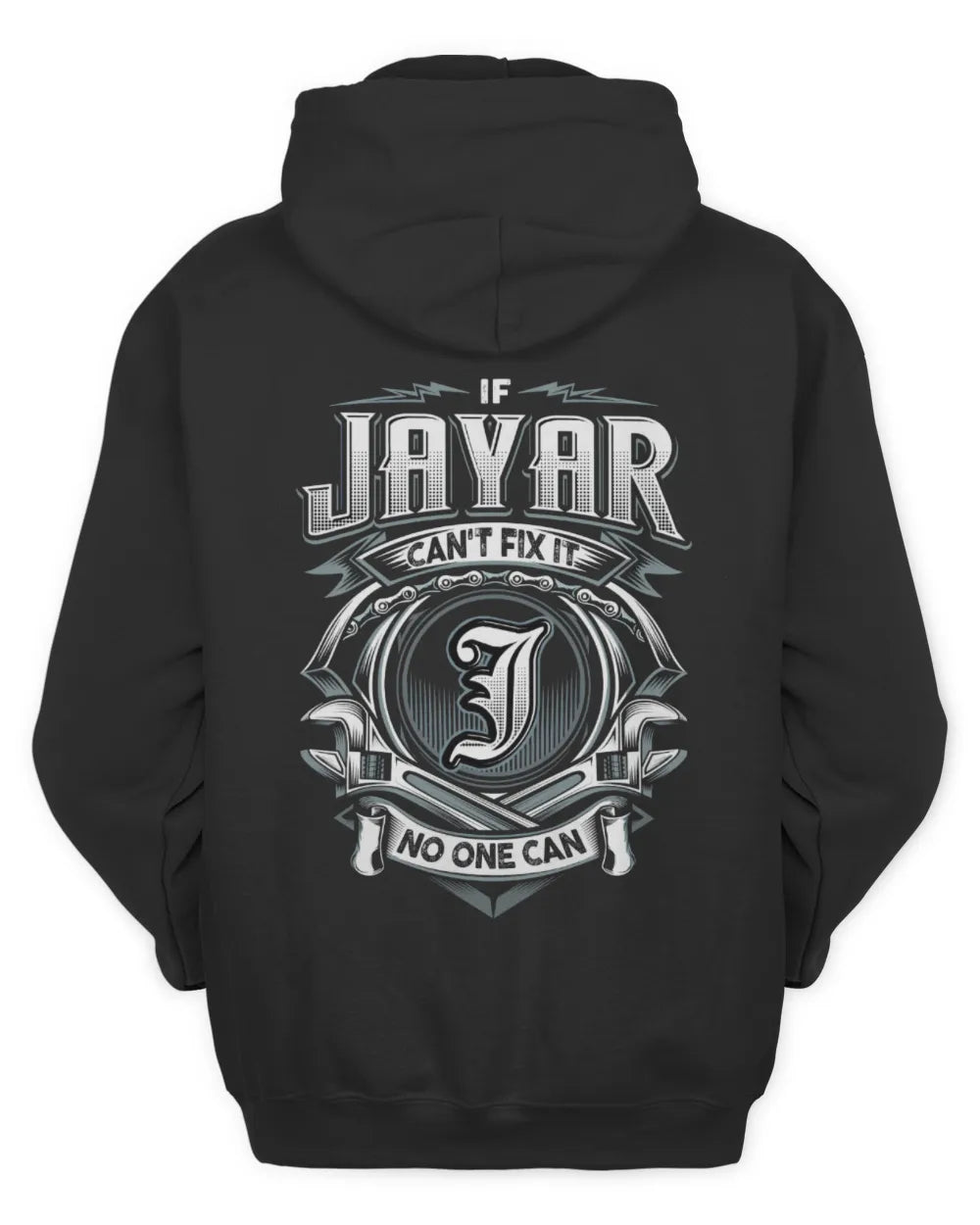 JAYAR AP81-K4-626 - Personalized Ahmed Quote Apparel “If Ahmed Can't Fix It, No One Can” - Unisex Hoodie - Black