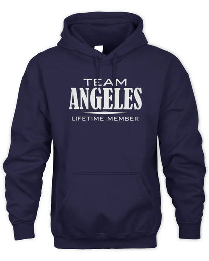 ANGELES BL62-K4-128 - Personalized “Team NAME Lifetime Member” - Unisex Hoodie - Navy