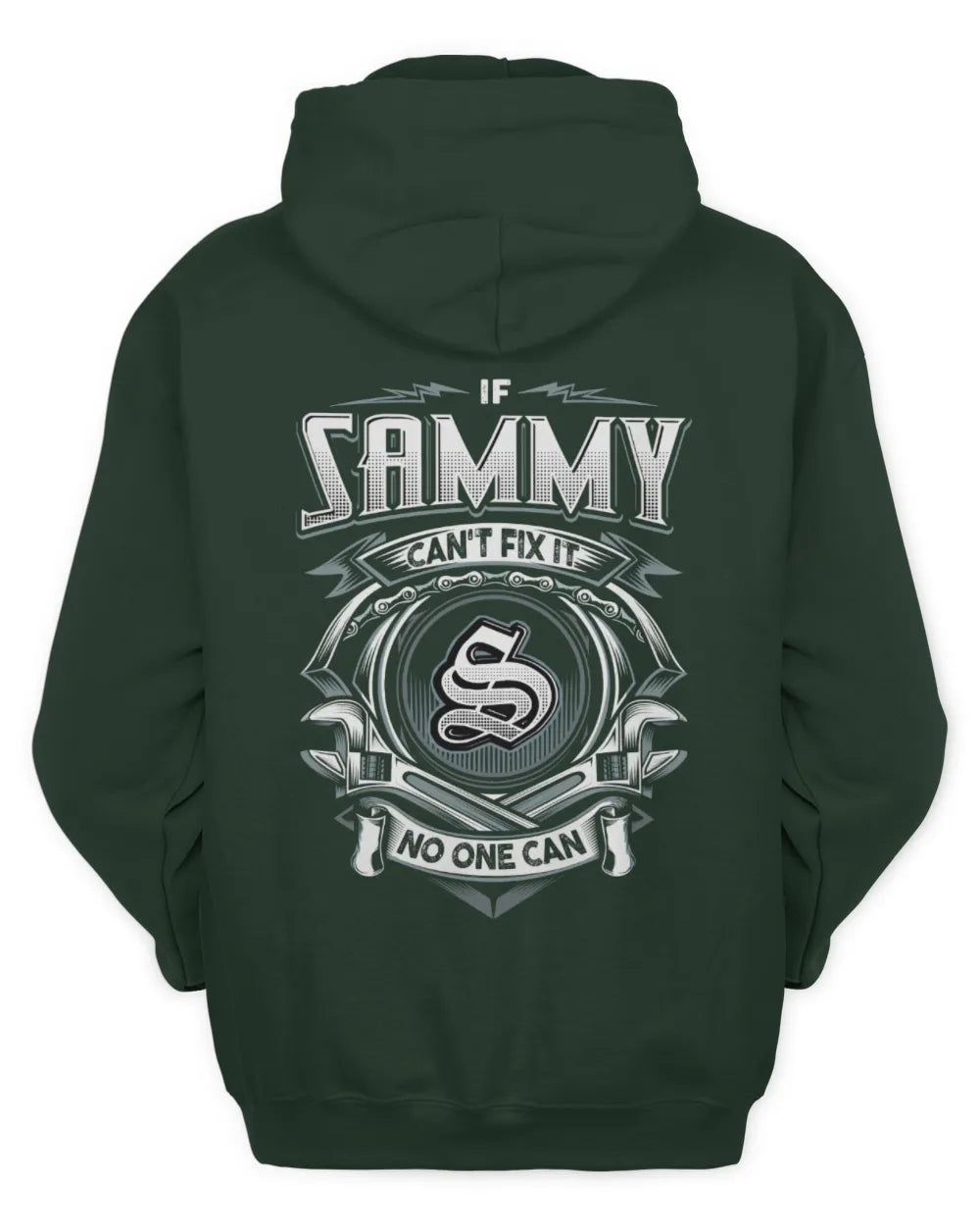 SAMMY AP81-K4-626 - Personalized Ahmed Quote Apparel “If Ahmed Can't Fix It, No One Can” - Unisex Hoodie - Forest Green